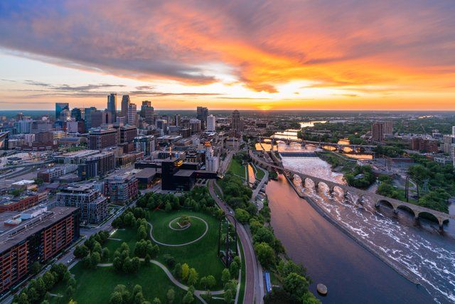Minneapolis at sunset